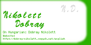 nikolett dobray business card